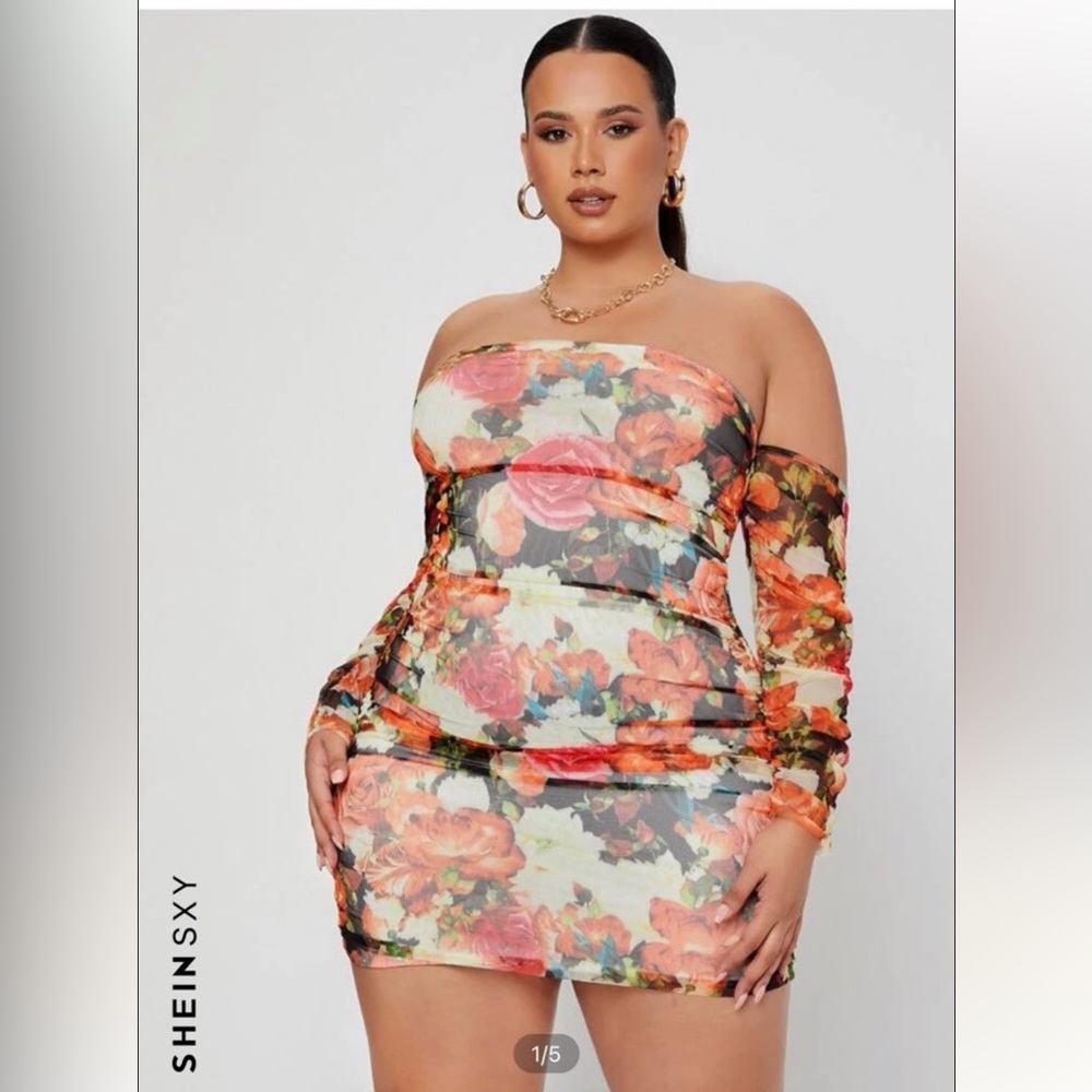 SHEIN| Floral BodyCon Dress